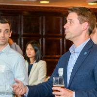 Alumni asks question to President Haas